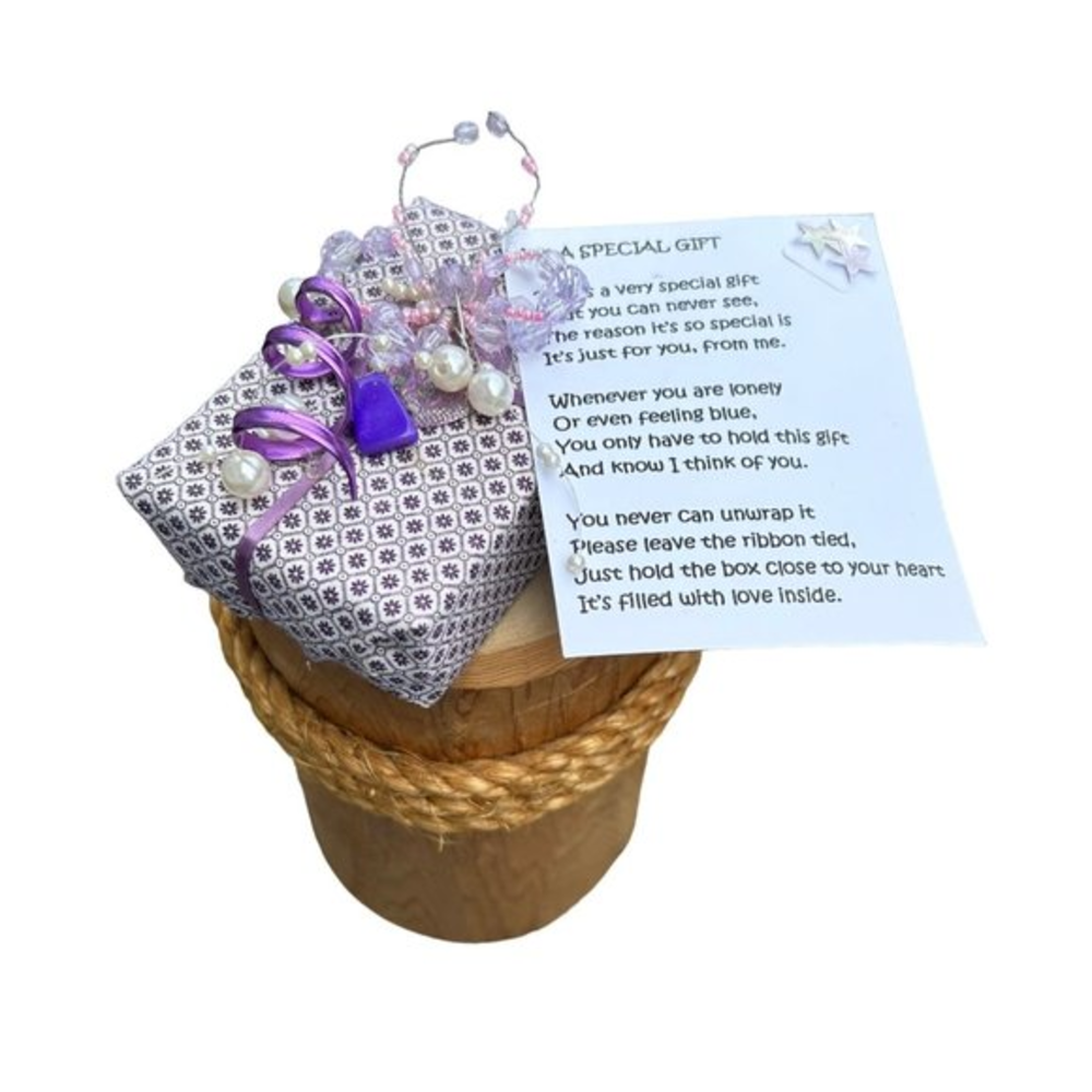 Handcrafted, Embellished, Fabric‎ Wrapped Gift Box